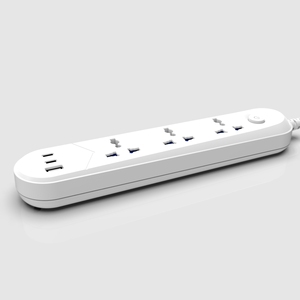 Ce认证通用扩展插座2路至4路电源板1USB 2型C端口快速充电扩展带开关