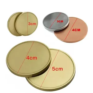 金型手数料なし30Mm40Mm50Mmカスタムコインバンク真ちゅう銅ブロンズチャレンジワールドコインブランクコインレーザー彫刻または印刷用 - Product Image 1