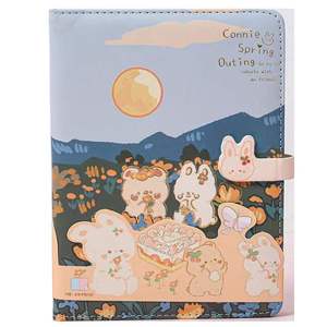 ขายส่ง96แผ่น/192หน้าสมุดภาพหรือหนังสือหน่วยความจำสำหรับเด็กนักเรียนปก PU วิจิตรศิลป์พื้นผิวสีภายในหน้า - Product Image 4