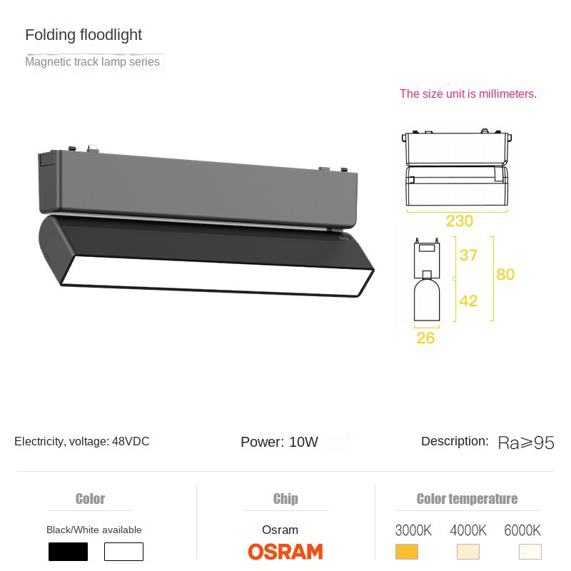 Reflector plegable 10W