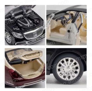 金属ミニカーモデル1:24 AMGGLS600鋳造合金プルバック車モデル光と音の子供 - Product Image 6