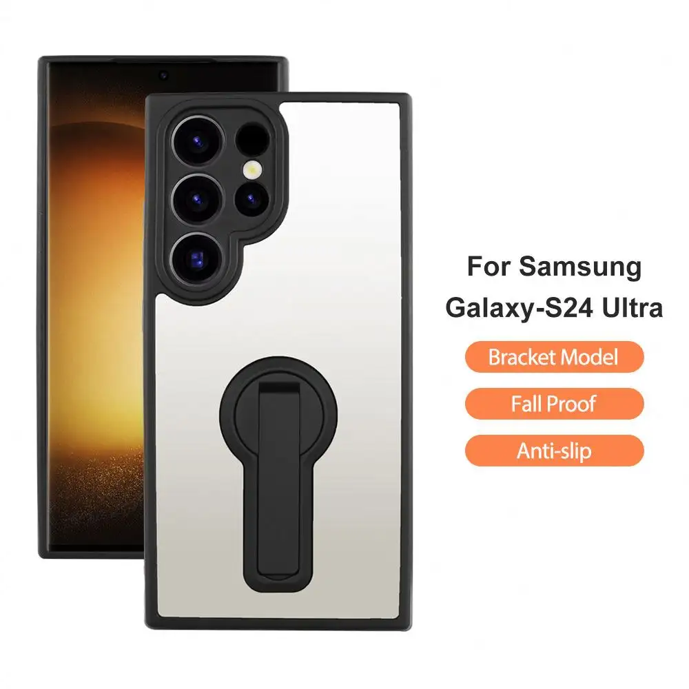 Suporte giratório 360 ° para celular Samsung S24 Ultra Tpu PC, suporte de anel macio à prova de queda Sjk342