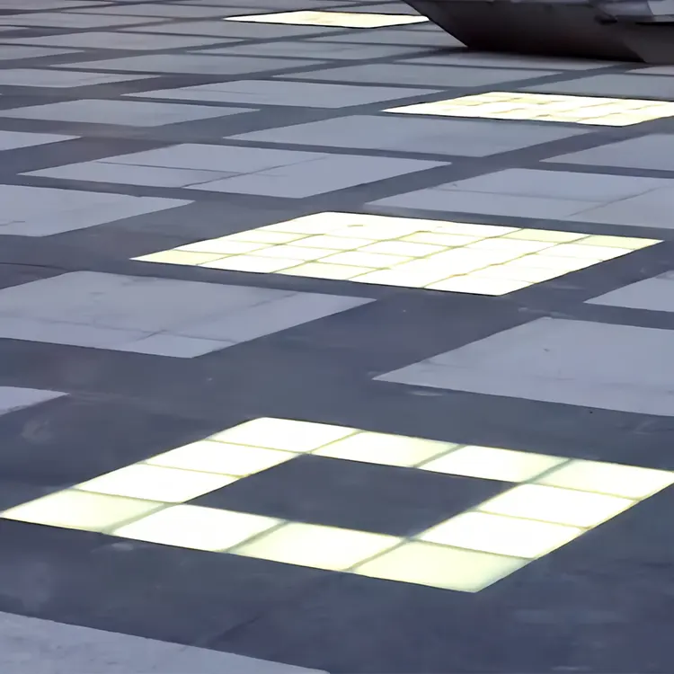 Piastrelle per illuminazione per pavimentazioni moderne per esterni illuminate da pavimento in plastica e luce di mattoni led impermeabile ip65