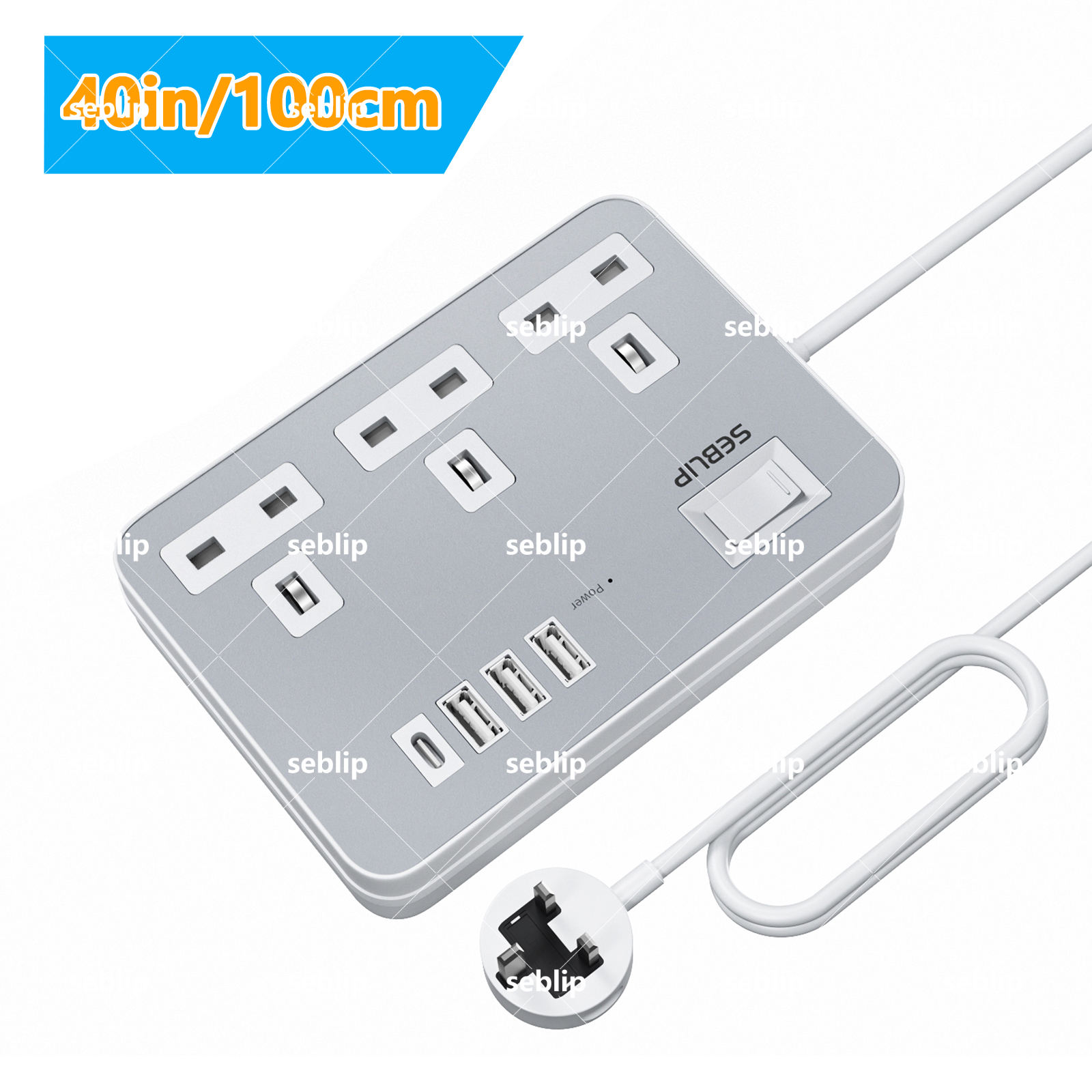 White 40in/100cm