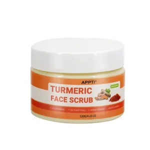 Private Label Skin Care Natural Turmeric Scrub Organic Exfoliating lightening honey Turmeric Face Scrub