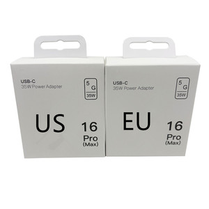 Orijinal 35W USB C hızlı şarj PD tipi C duvar şarj abd ab İngiltere tak hızlı şarj Apple için kablo iPhone 16 15 14 Pro Max - Product Image 1