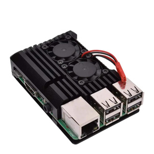 For <strong>Raspberry</strong> <strong>Pi</strong> 4 <strong>3</strong> Model B 3B Plus Aluminum <strong>Case</strong> with Dual Cooling Fan Metal Shell Enclosure for RPI <strong>Raspberry</strong> <strong>Pi</strong> 4 <strong>3</strong> Model - Product Image 2