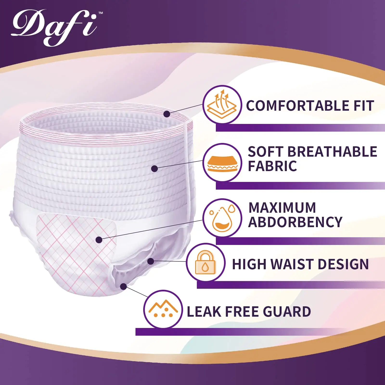 Serviette hygiénique personnalisée culotte périodique femme sous-vêtements jetables couches menstruelles pantalon sanitaire avec tampon menstruel Peri