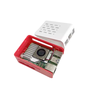 Official <strong>Raspberry</strong> <strong>Pi</strong> 5 Red-White Cooling <strong>Case</strong> with Active Cooler for Electronic Components - Product Image 1