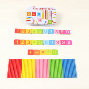 モンテッソーリスタイルのカウントスティック数字の指導のための子供の数学学習のための教育的な木のおもちゃ - Product Image 2