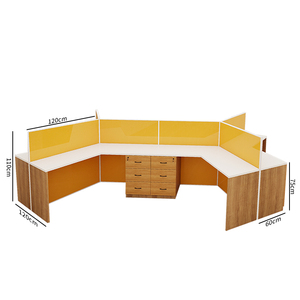 Sistema modular de escritorio de partición con estantes de almacenamiento y gestión de cables para espacio de oficina abierto - Product Image 6