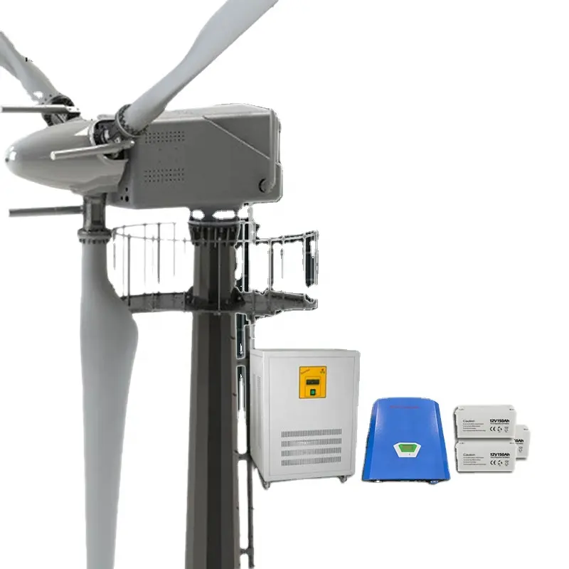 ¡NUEVO! Generador de viento de 10kw Función de control de paso Turbina eólica profesional de 5000W para generación de energía de molino de viento