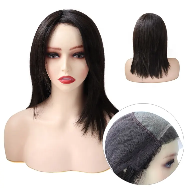 Estoque de monofilamento top lace front perucas médicas Chinês virgem cutícula remy do cabelo humano mono cap para alopecia mulher