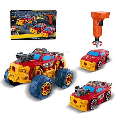 Electric drill three-in-one red modified cross-country mustang