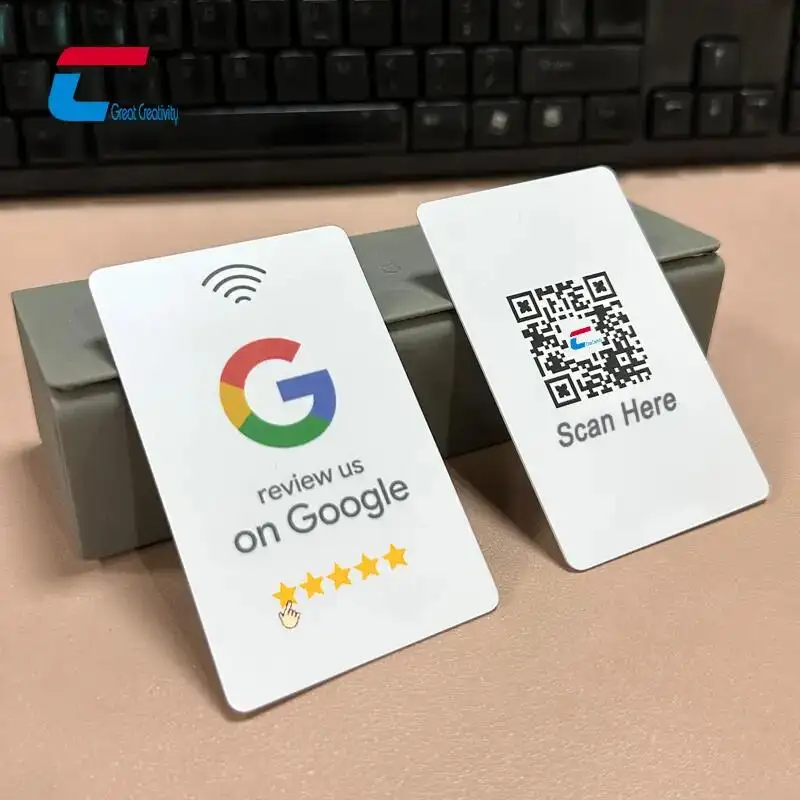 Google phương tiện truyền thông xã hội xem xét thẻ kinh doanh nhựa google không tiếp xúc xem xét Thẻ NFC chip