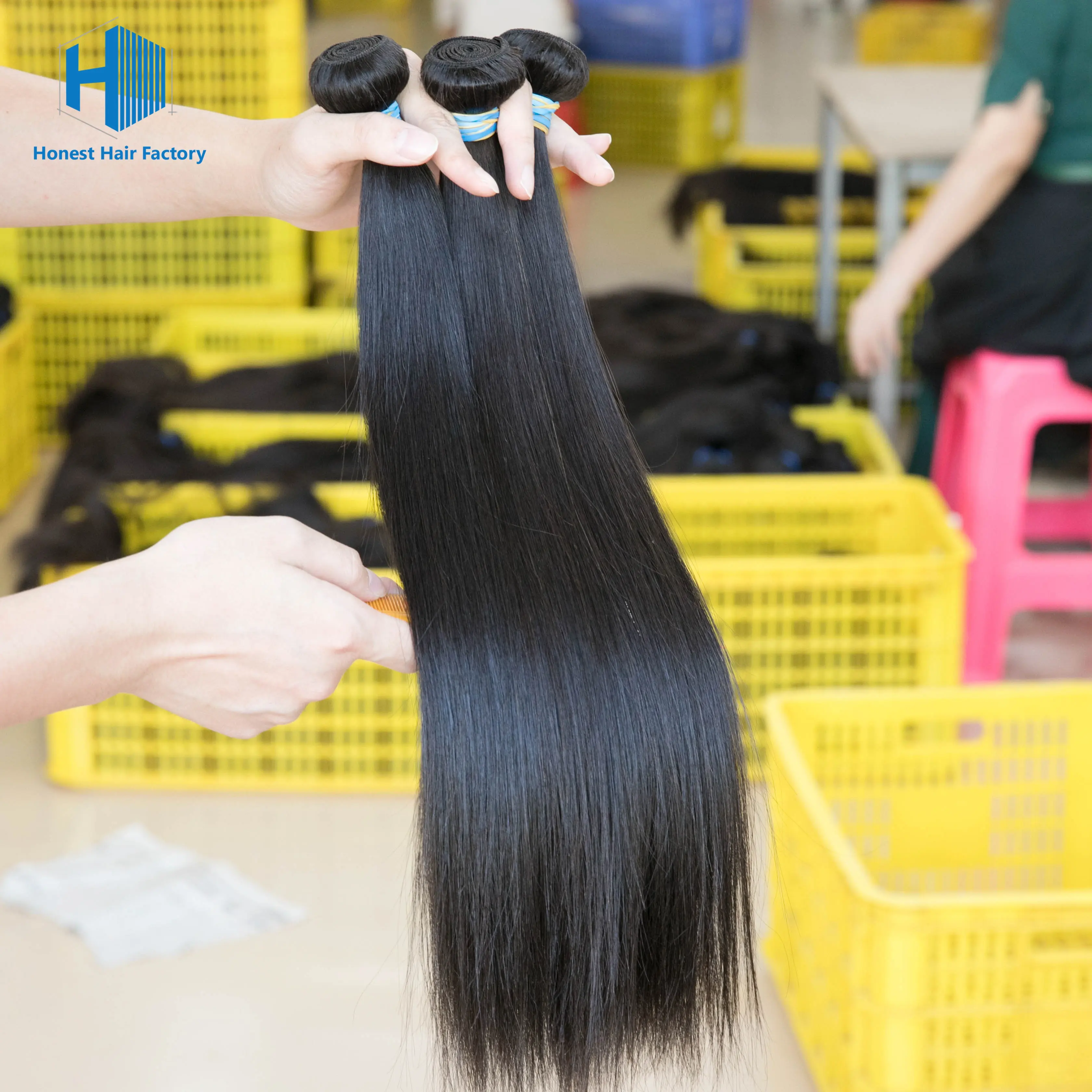 High quality virgin hairno chemical cabello humano