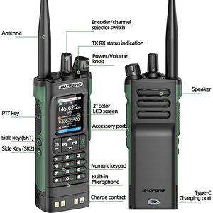 BAOFENG UV-32 GPS Walkie Talkie 10W APP di riduzione del rumore programmazione Air Band 1000CH a lungo raggio radioamatore caccia sci - Product Image 5