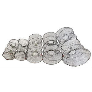 フィッシングネット1*1cm大きなメッシュクラブケージスプリングラウンド伸縮6ストランド結び目ネット付き - Product Image 3