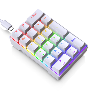 ¡YF20 20-Key Wired USB Type-c Ergonómico RGB Mini Teclado numérico mecánico para juegos de computadora de oficina y negocios en Stock! - Product Image 1