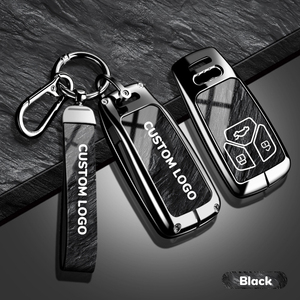 เคสป้องกันกุญแจรถยนต์โลหะผสมสังกะสี TPU อเนกประสงค์เข้ากันได้กับ Audi รุ่นปลอกกุญแจป้องกันการลื่นทนทานอุปกรณ์เสริมกุญแจ - Product Image 1