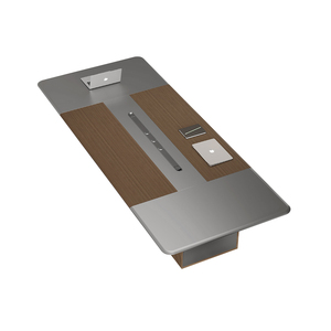Dikdörtgen toplantı masası konsey toplantı odası müzakere odası röportaj konferans masası - Product Image 5