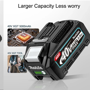 Аккумулятор Makita Max XGT 40В высокой емкости: BL4040 4.0Ач и BL4050 5.0Ач с зарядным устройством DC40RA, аккумулятор Makita 40В. - Product Image 3