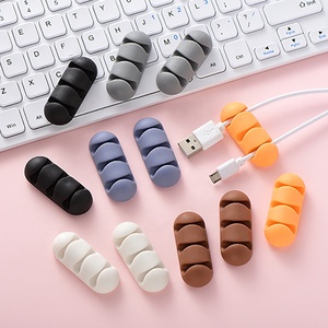 Silicone USB Desktop <strong>Cable</strong> Mount Fixing Winder <strong>Tidy</strong> Management Holder Silicone Desktop USB Silicone <strong>Cable</strong> Clamp Clips Organizer - Product Image 1