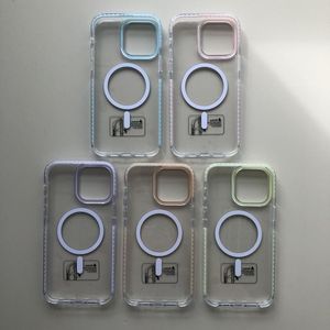 Extraordinária luxuosa PC Cell <span class=keywords><strong>Phone</strong></span> Case Magnetic Candy Color iPhone compatível à prova de choque Samsung Xiaomi Oppo Honor Pro Max
