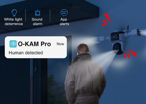 O-KAM 12MP HD WiFi กล้องเครือข่าย3เลนส์ตรวจจับการเคลื่อนไหวอัตโนมัติ PTZ ด้วยวิสัยทัศน์กลางคืน bidirectional เสียงปลอดภัย - Product Image 5
