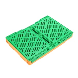 Empilhável e dobrável plástico <span class=keywords><strong>Folding</strong></span> Turnover Box para armazenamento e Crate Use Versátil Plastic Containers