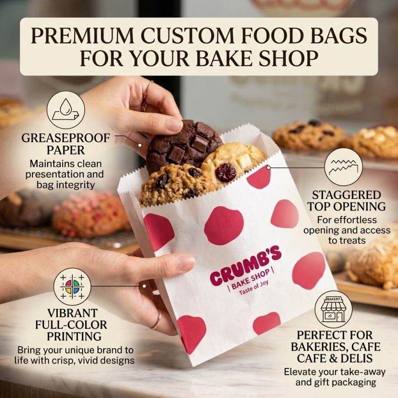 custom cookie bags with gusset