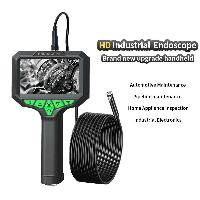 HD 1080P Endoscopio industrial Cámara dual Cámara de boroscopio focal automática Cámara de inspección impermeable