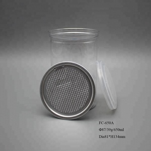 זול מזון כיתה 650ml עגול פלסטיק מחמד קל פתוח פחיות ומזון צנצנות לאריזה מתוק שוקולד סוכריות, צבע דוב צורת gummy - Product Image 3