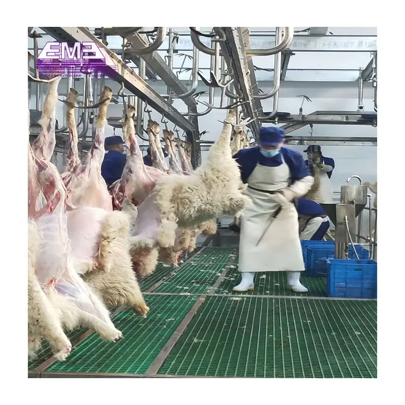 Producción en fábrica 100-500 Equipo de sacrificio de ovejas Máquina de procesamiento de carne de matadero de cría de ovejas para matadero de cabras