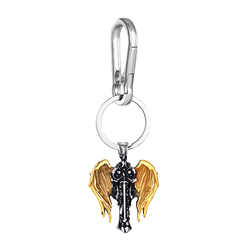 Pendentif bicolore avec fermoir bec d'aigle