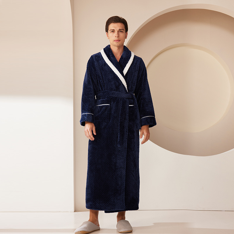 Peignoir homme-bleu marine