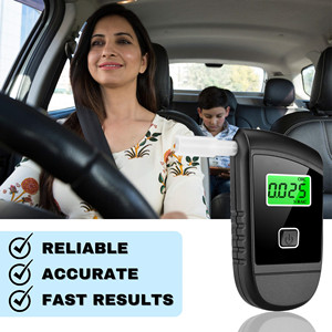 Profesyonel dereceli taşınabilir oto elektronik alkol hızlı doğru dijital LCD ekran kan alkol test cihazı - Product Image 2