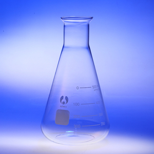 Borosilikat 3.3 cam 25 50 100 250 500 1000ml düz ağız doğru konik şişe Erlenmeyer Flask - Product Image 2