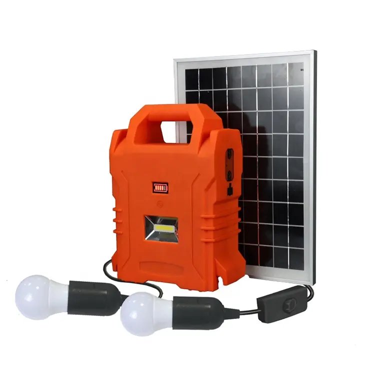 Fábrica directamente 90wh portátil Sistema de todo en una luz led pequeña kit de energía solar para el hogar