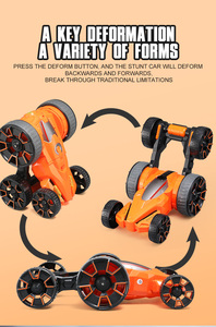 R/c Hobby รถของเล่นเท่ๆ,รถแหวกข้าง2ข้างควบคุมด้วยรีโมท6ล้อหมุน RC Stunt พร้อมไฟ