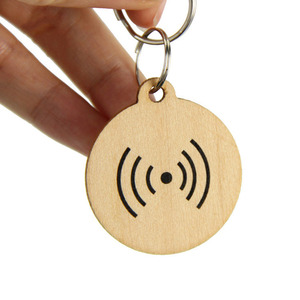 Wooden RFID Key Fob <strong>Custom</strong> RFID <strong>Tag</strong> Keyfob TK4100 RFID Key Fob Keychain for Access Control - Product Image 3