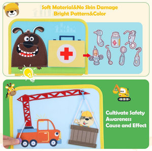 Wholesale portable interactive educational toy felt busy book for toddler endless <strong>fun</strong> learning - Product Image 6