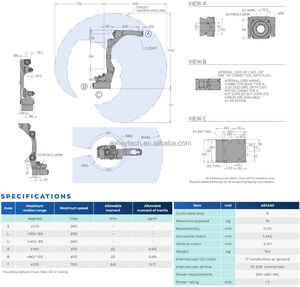 Lichtbogen-Schweißroboter Programmierung 6 Achsen Industrieroboter AR1440 Schweißroboter Arbeitsstation mit Dreh Schweißen-Positionierer Plattenspieler - Product Image 2
