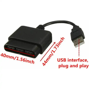 PS2至PS3有线游戏控制器电脑手柄转换器包必备配件的USB适配器电缆 - Product Image 3