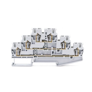 ST 2.5-3L 24-12AWG <strong>Spring</strong> Cage <strong>Connection</strong> Triple Level Three Layers Pluggable Wire 0.2-2.5mm <strong>Spring</strong> Din Rail <strong>Terminal</strong> <strong>Block</strong> - Product Image 2