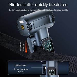 Multi-Functional 150Psi Air Pump Tire Inflator Emergency Tool with Window Breaker and Cutting Knife <strong>Function</strong> - Product Image 4