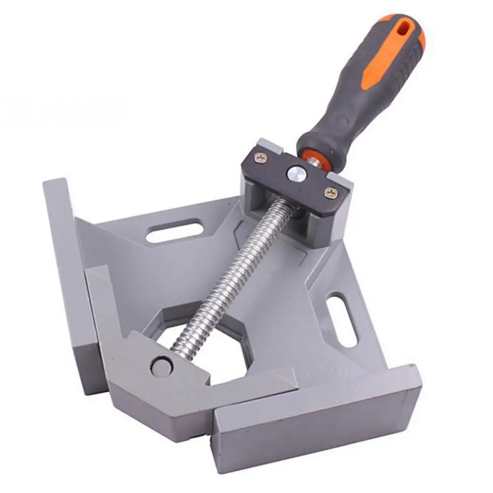 90 Degree Adjustable Carpenter Clip Angle Clamp Woodworking Frame Clip Tools Right Angle Aluminum Alloy Single Handle Tool Clamp