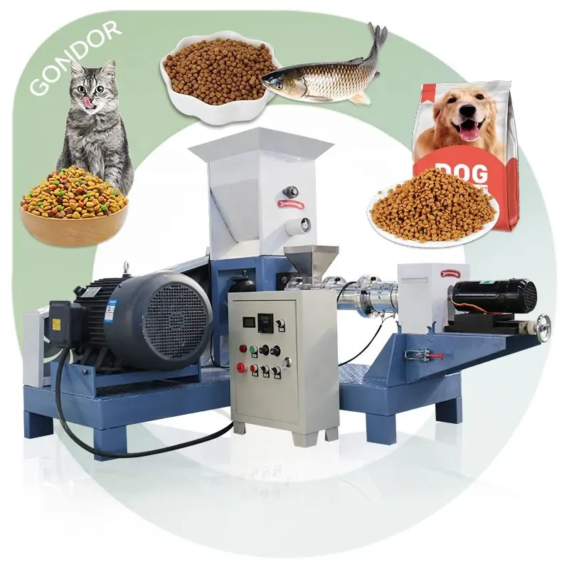 Dog Food Extruder Mix Fish Dryer 2 per Hour Price Pet Animal Float Pallet 1 Ton Fish Feed Machine
