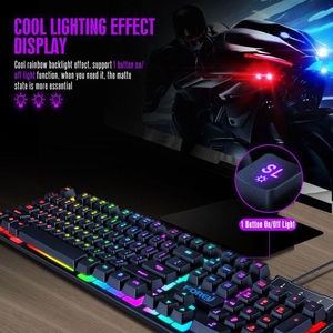 CJ16 Q305S Gaming Wired Keyboard and Mouse Combo Computadora Retroiluminación No mecánica PC Desktop Wired Gaming Keyboard Set - Product Image 3