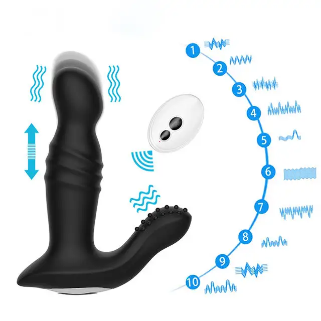 Brinquedo anal anal para mulheres, material médico para expandir o anal, plugue telescópico para massagem de próstata com controle remoto